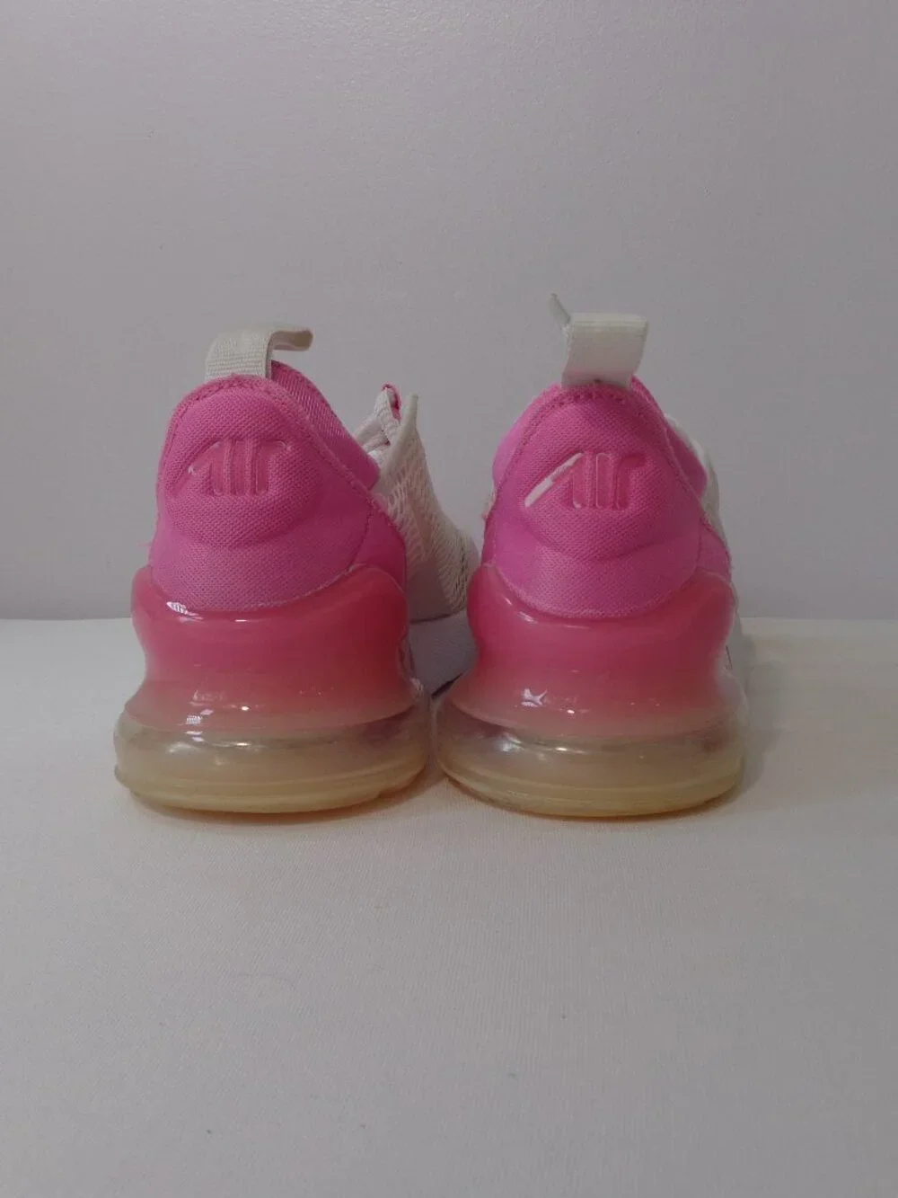 Nike Air Max 270 GS White Pink Foam Running Shoes FZ3560-100 Youth Size 3Y